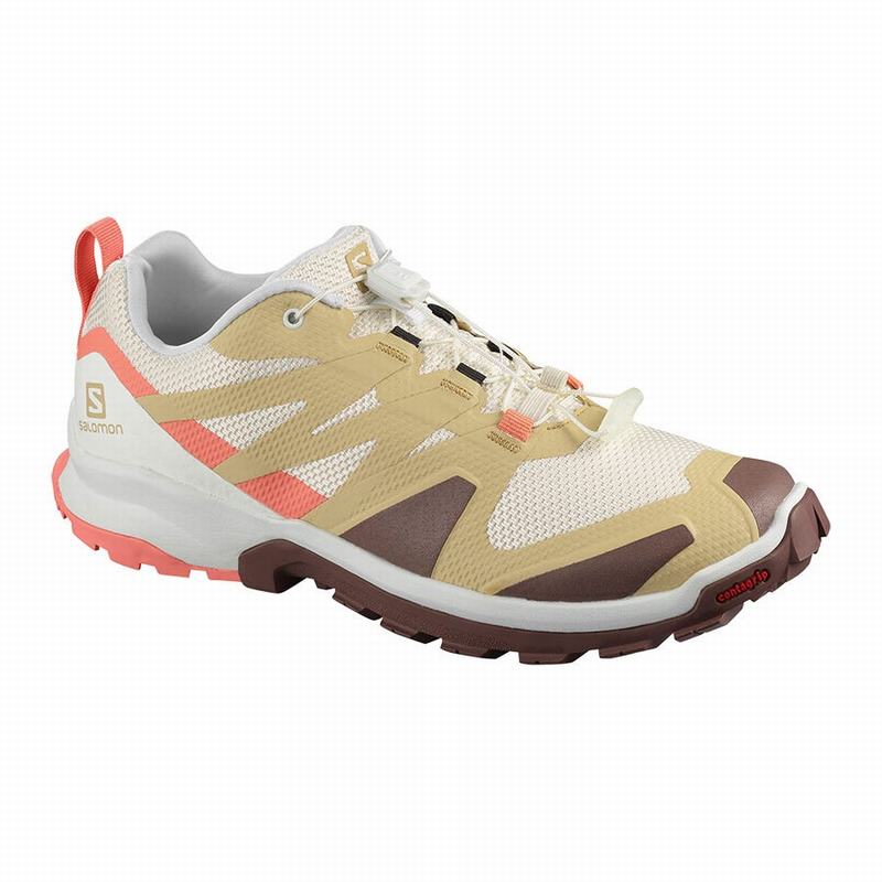 Salomon Israel XA ROGG W - Womens Trail Running Shoes - Beige/Khaki (KNAX-19638)